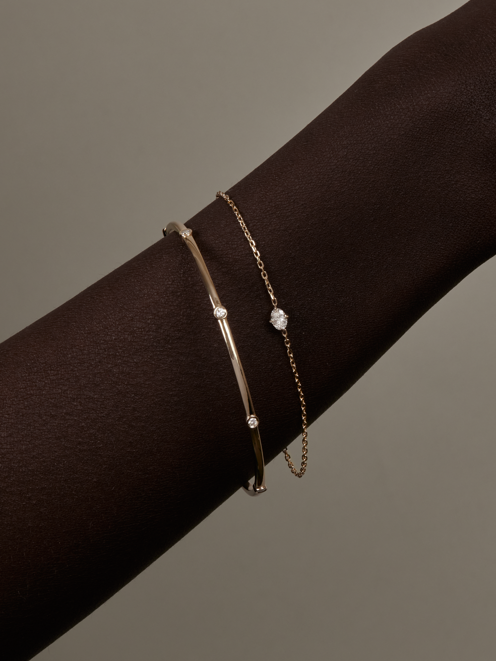 Oval Diamond Bracelet - View 