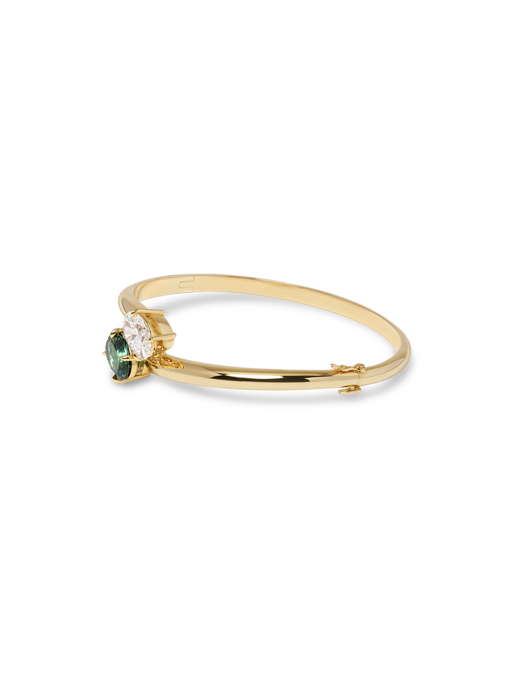 6.21cttw Oval and Oval Tourmaline Jean Toi et Moi Bangle - View 