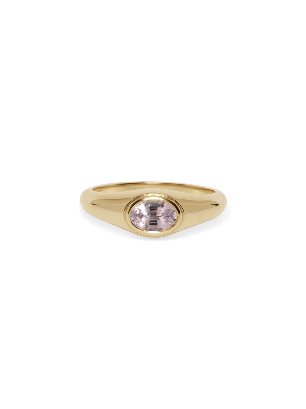 Oval Sorbet Sapphire Signet Ring - View 