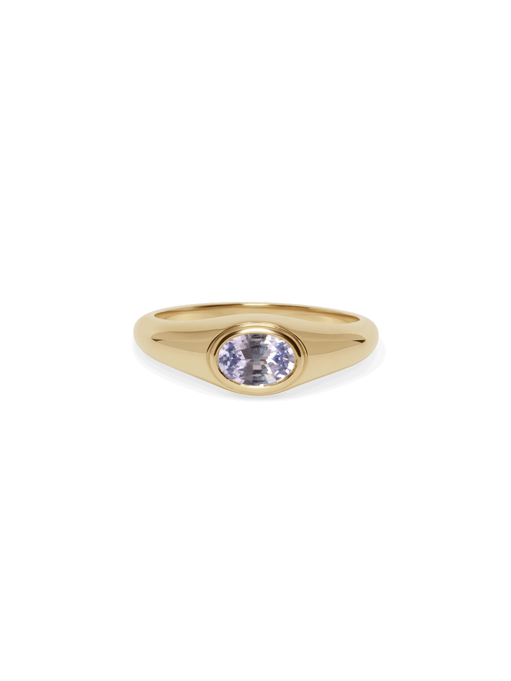 Oval Sorbet Sapphire Signet Ring - View 
