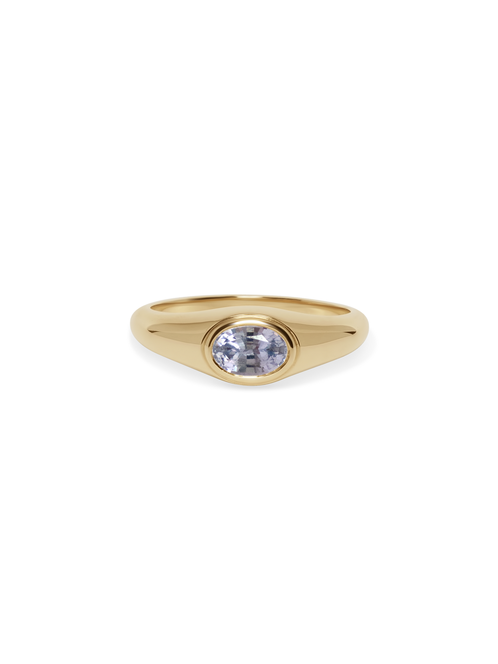 Oval Sorbet Sapphire Signet Ring - View 