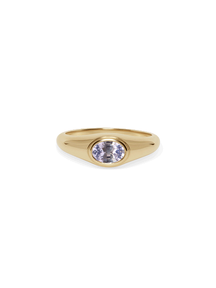 Oval Sorbet Sapphire Signet Ring