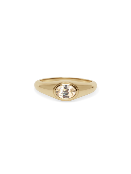 Oval Sorbet Sapphire Signet Ring
