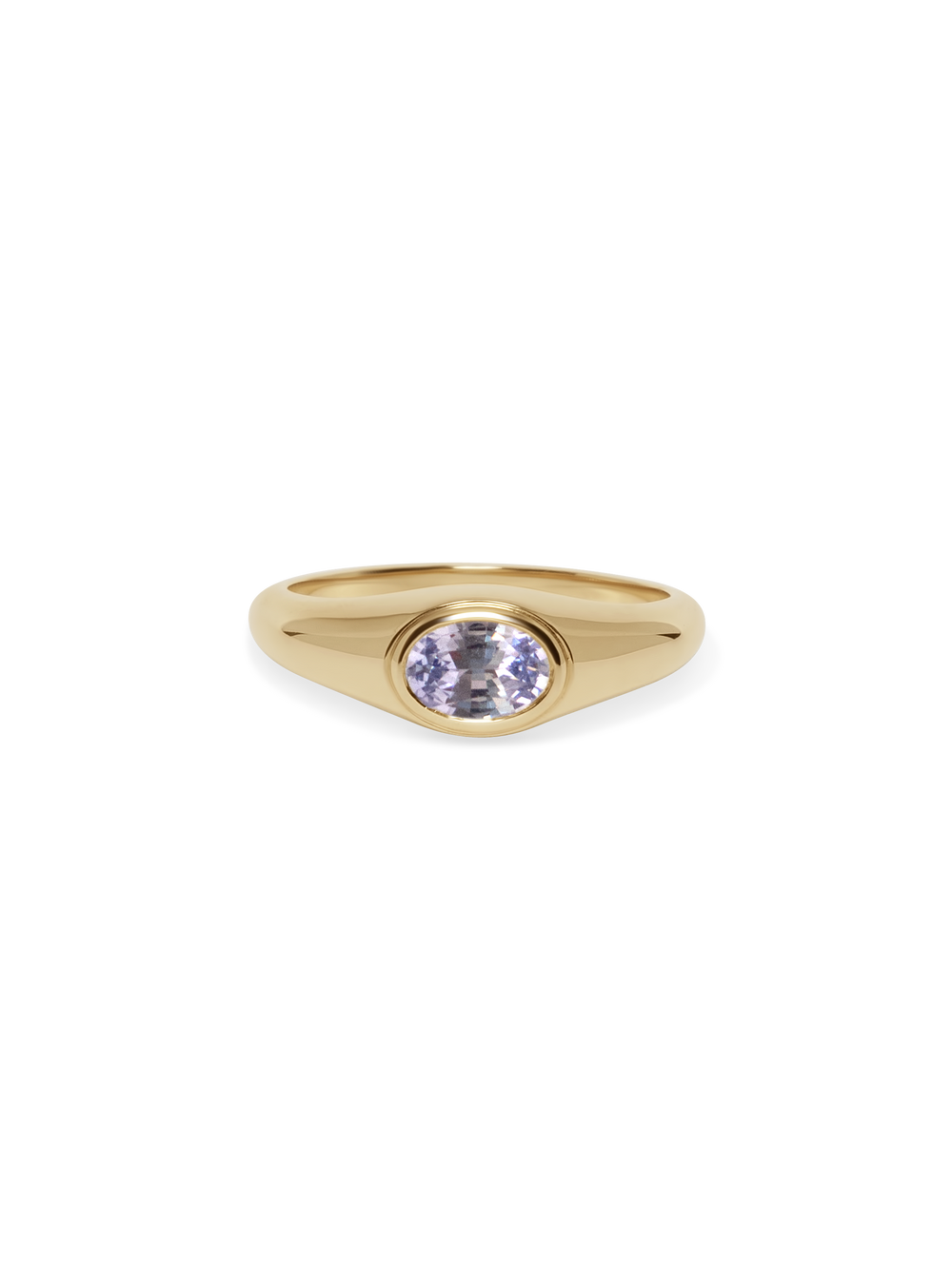 Oval Sorbet Sapphire Signet Ring - View 