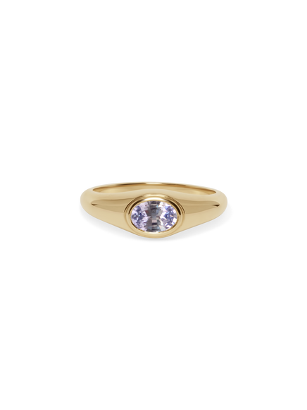 Oval Sorbet Sapphire Signet Ring