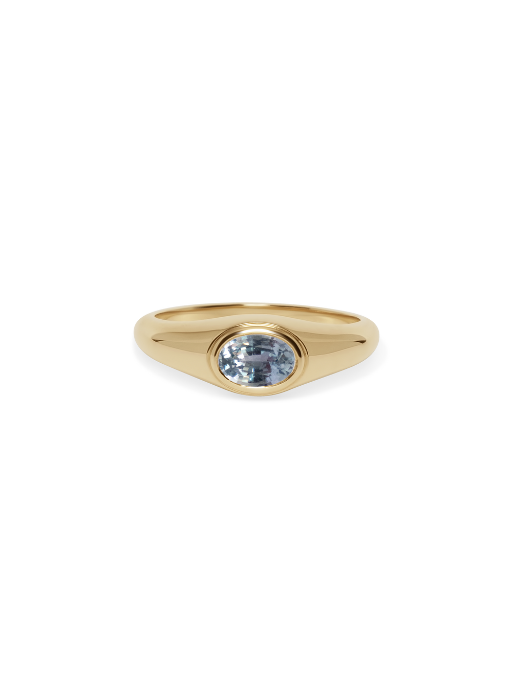 Oval Sorbet Sapphire Signet Ring - View 