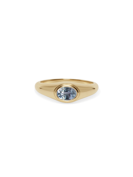 Oval Sorbet Sapphire Signet Ring