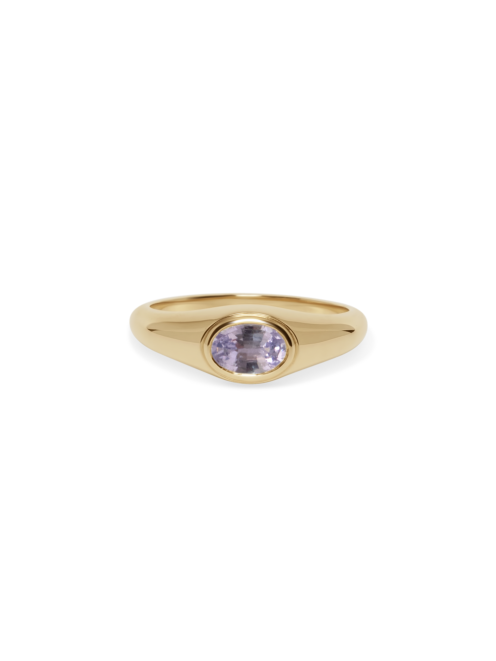 Oval Sorbet Sapphire Signet Ring - View 