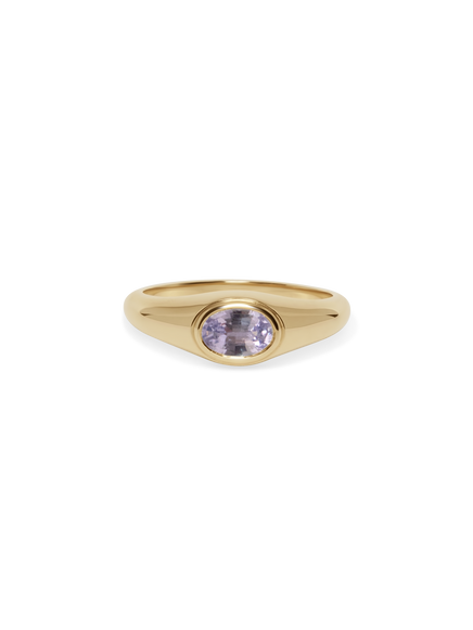 Oval Sorbet Sapphire Signet Ring