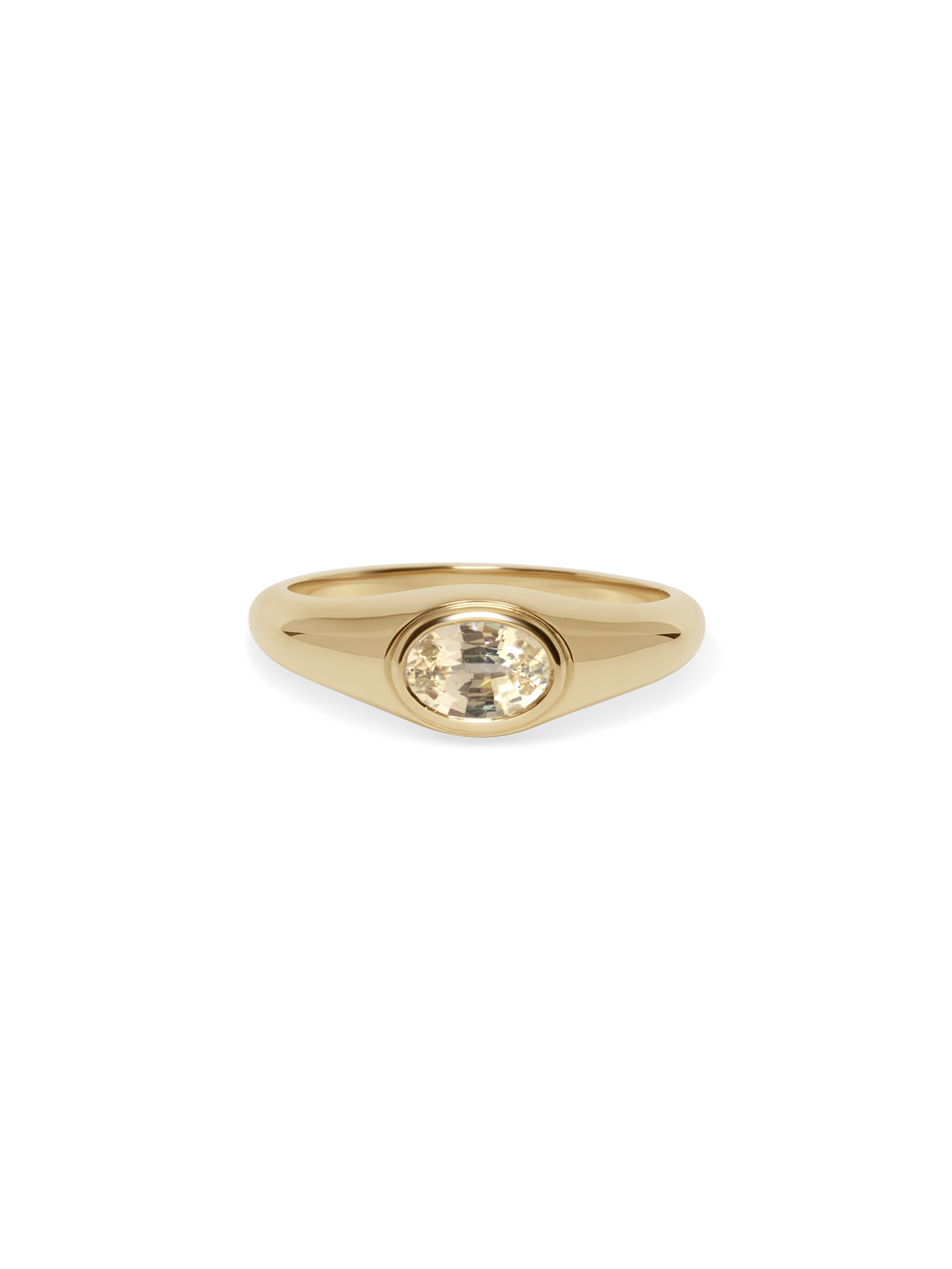 Oval Sorbet Sapphire Signet Ring - View 