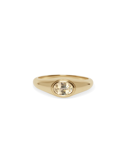 Oval Sorbet Sapphire Signet Ring
