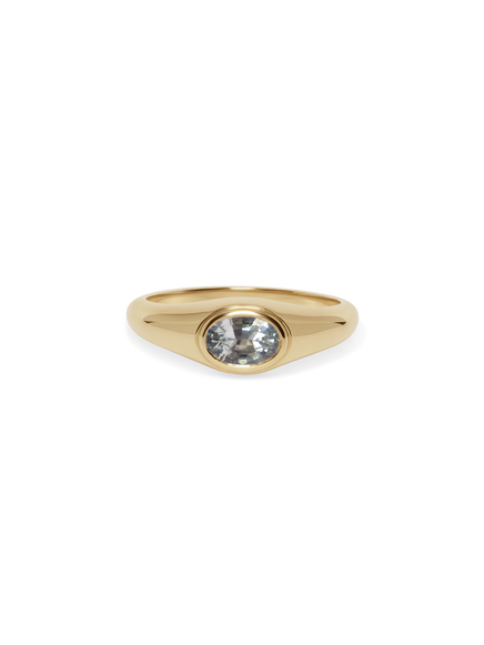 Oval Sorbet Sapphire Signet Ring