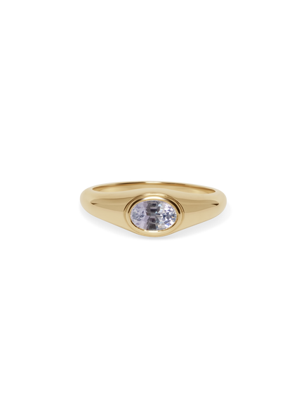 Oval Sorbet Sapphire Signet Ring
