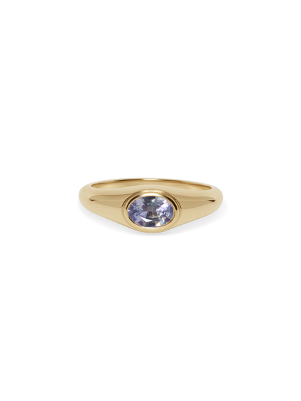 Oval Sorbet Sapphire Signet Ring