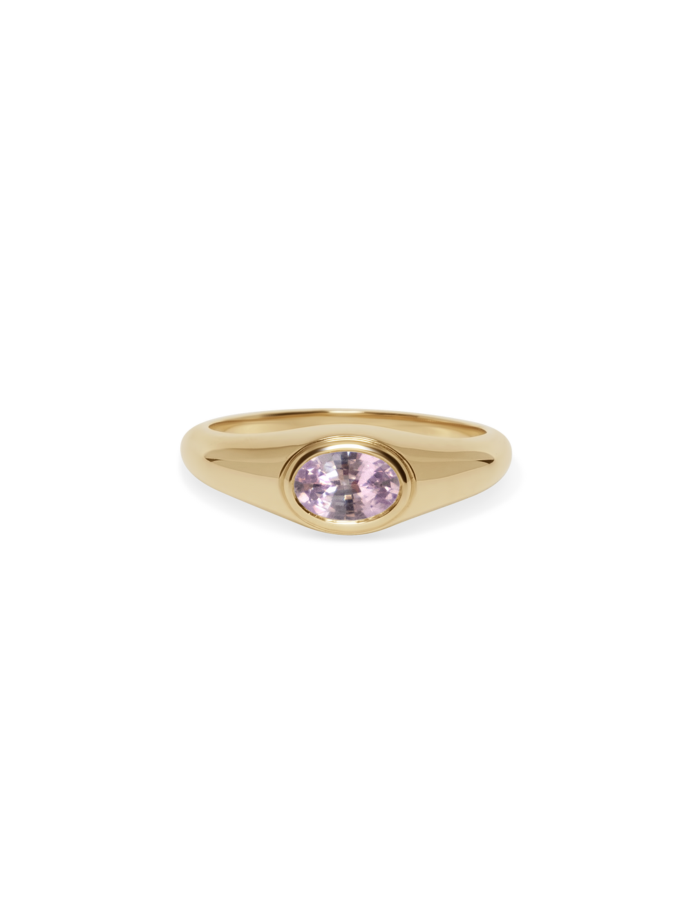 Oval Sorbet Sapphire Signet Ring - View 