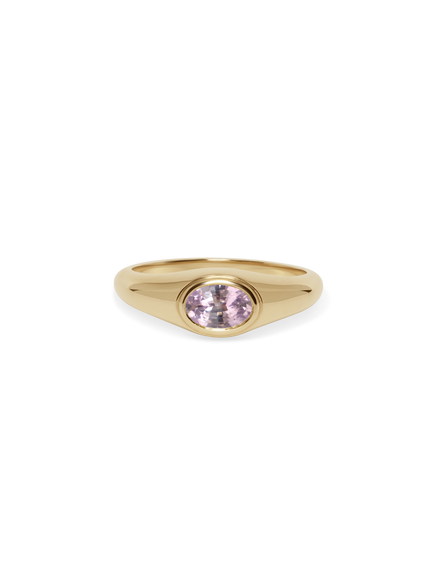 Oval Sorbet Sapphire Signet Ring