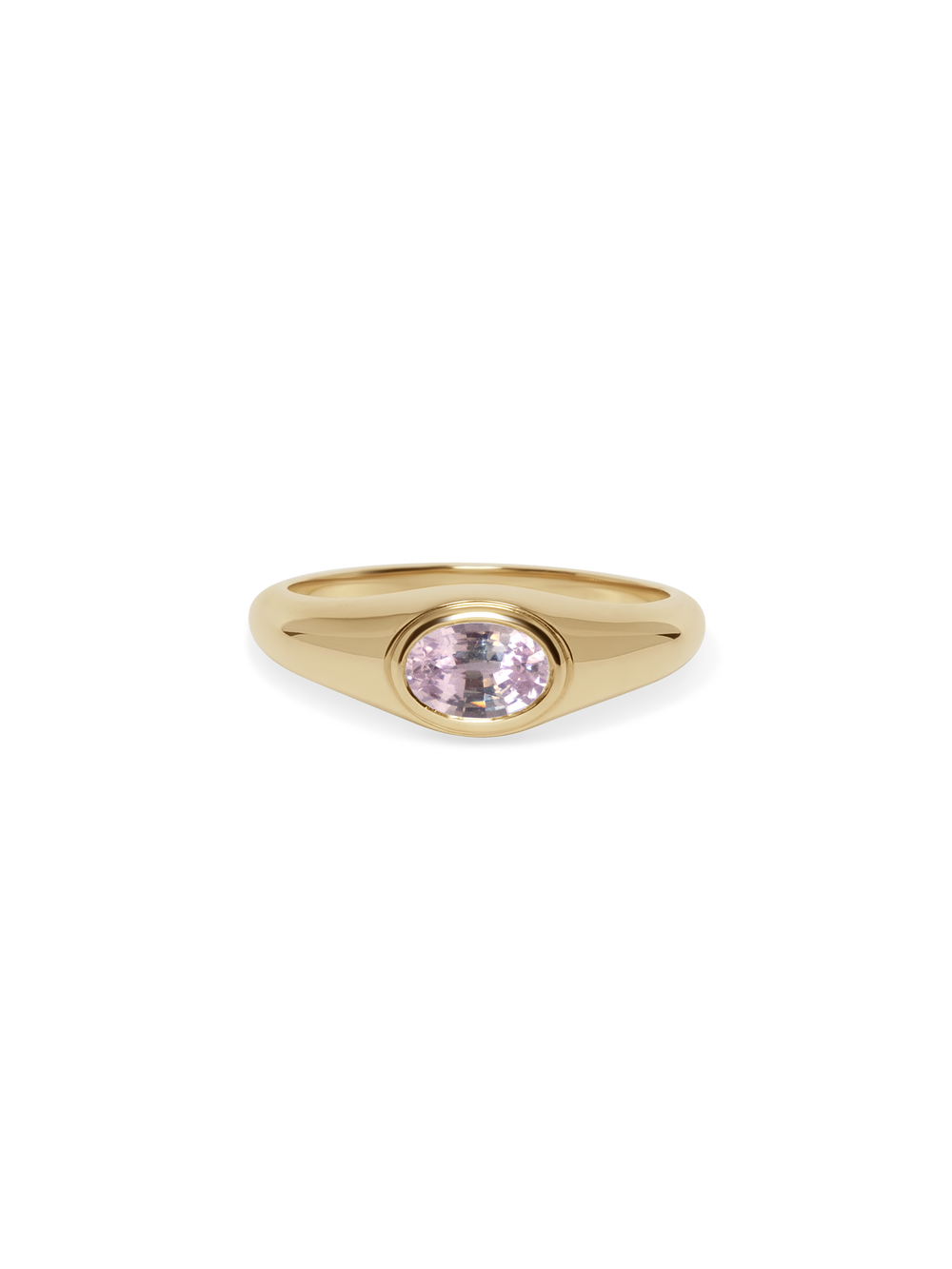 Oval Sorbet Sapphire Signet Ring - View 
