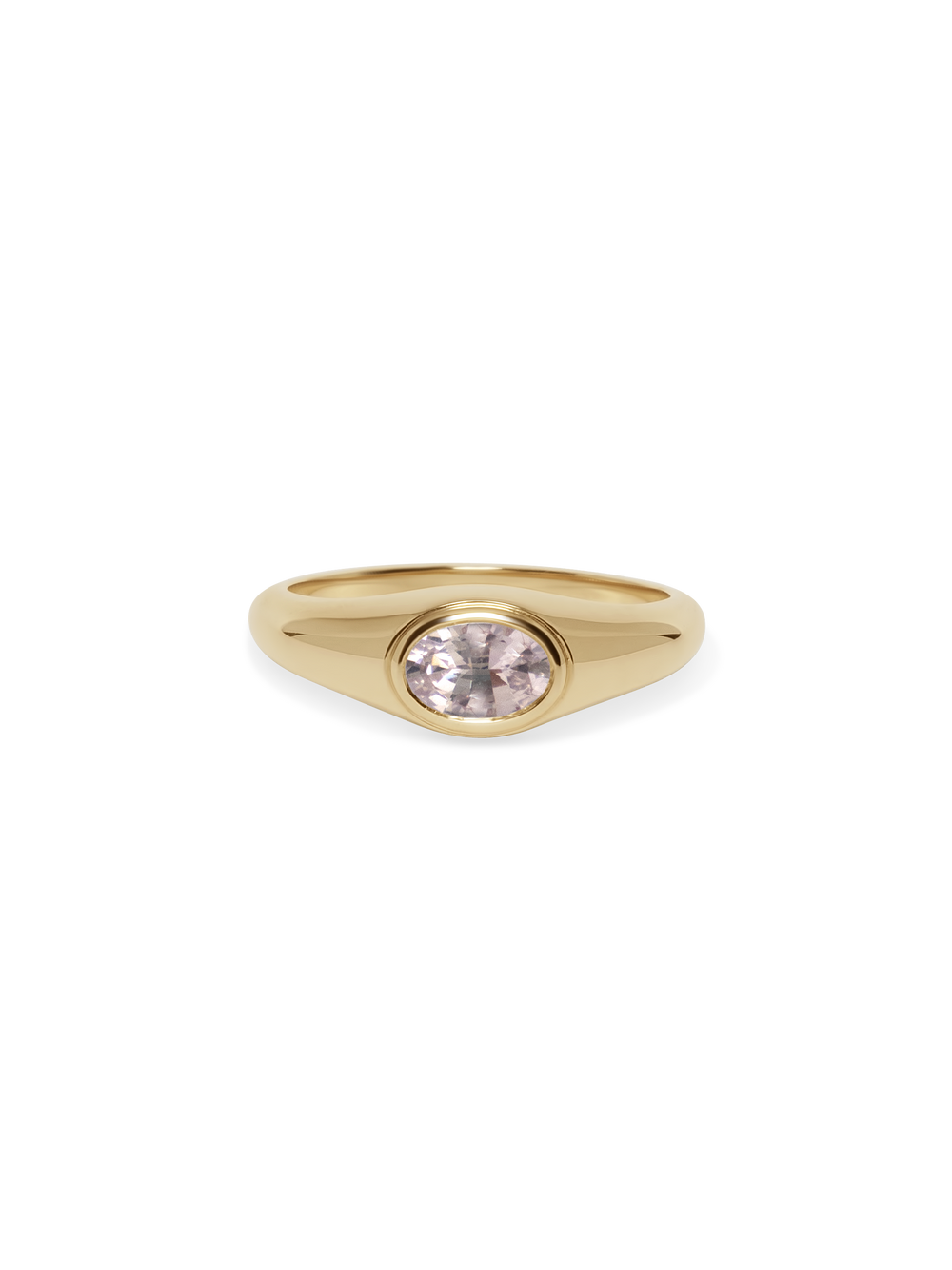 Oval Sorbet Sapphire Signet Ring - View 