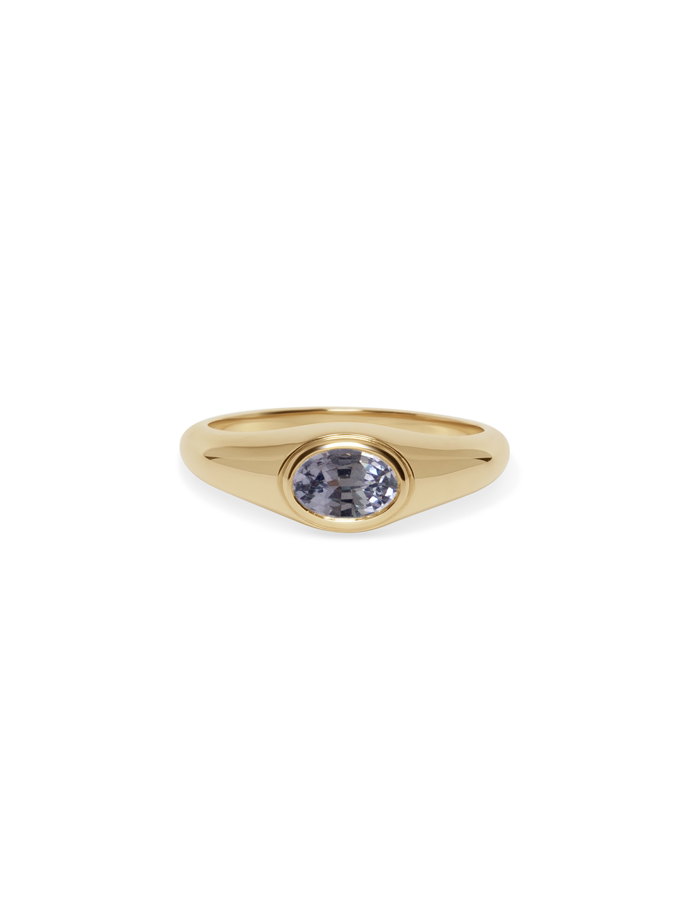 Oval Sorbet Sapphire Signet Ring - View 