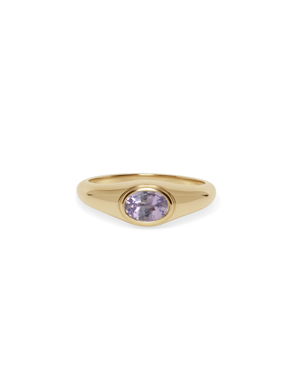 Oval Sorbet Sapphire Signet Ring - View 