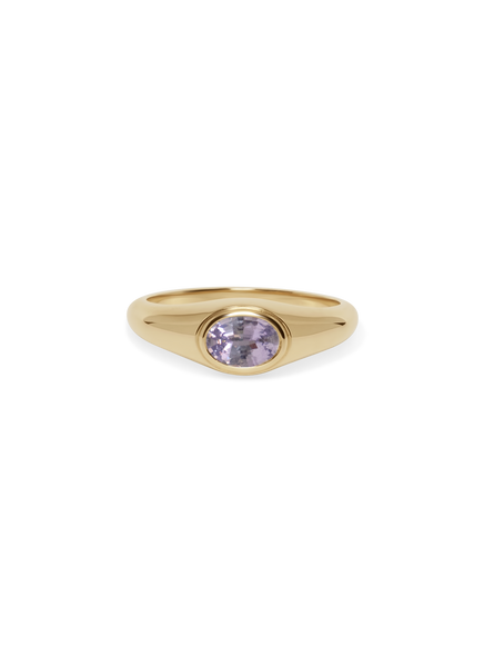 Oval Sorbet Sapphire Signet Ring