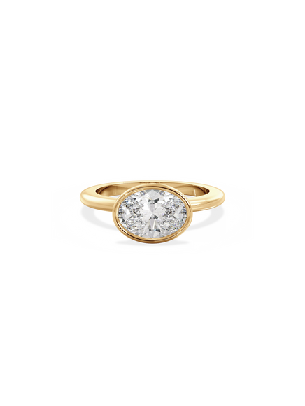 Oval Signature Bezel Solitaire Ring