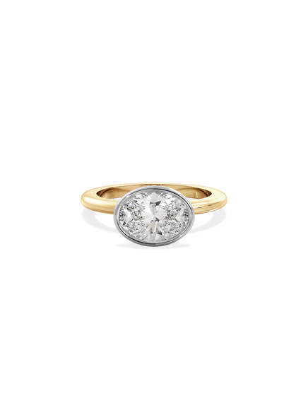Oval Signature Bezel Solitaire Ring