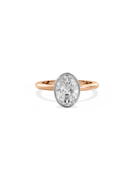 Oval Signature Bezel Solitaire Ring