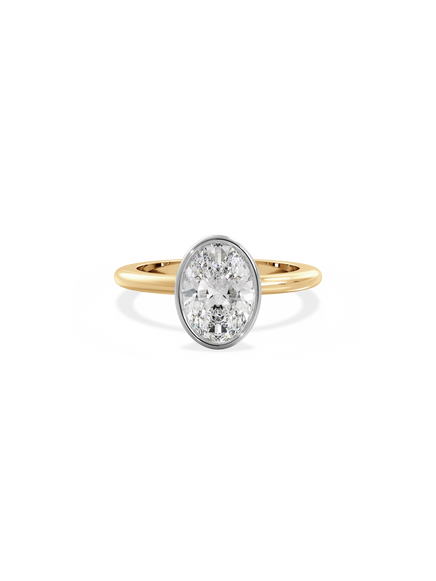 Oval Signature Bezel Solitaire Ring