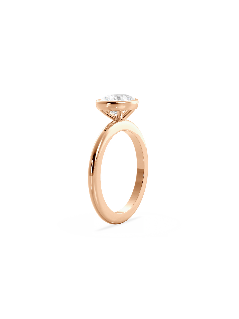 Pear Signature Bezel Solitaire Ring - View 