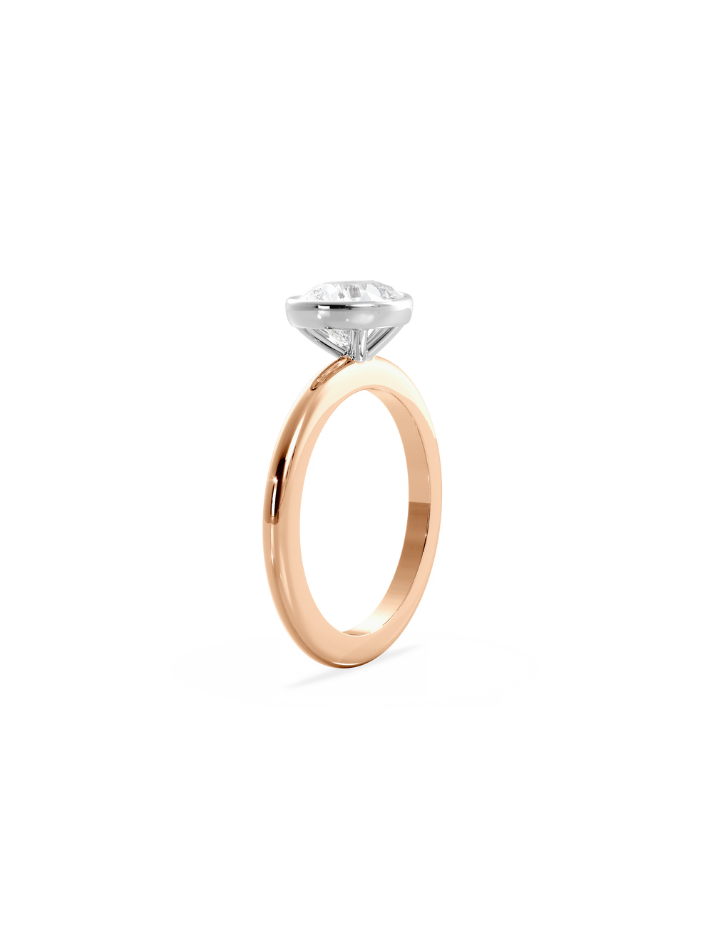 Pear Signature Bezel Solitaire Ring - View 