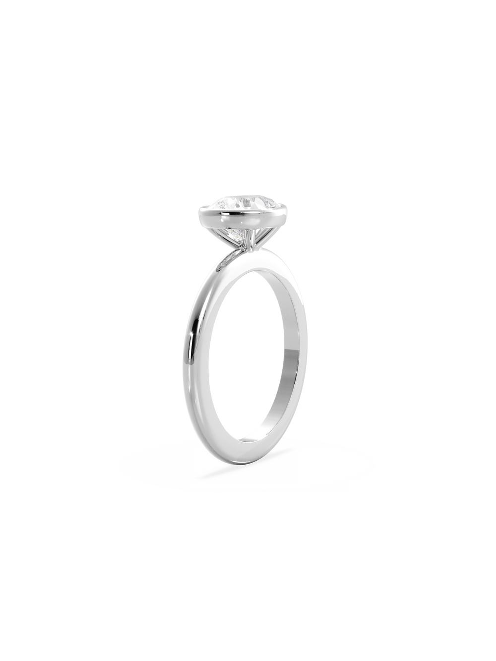Pear Signature Bezel Solitaire Ring - View 