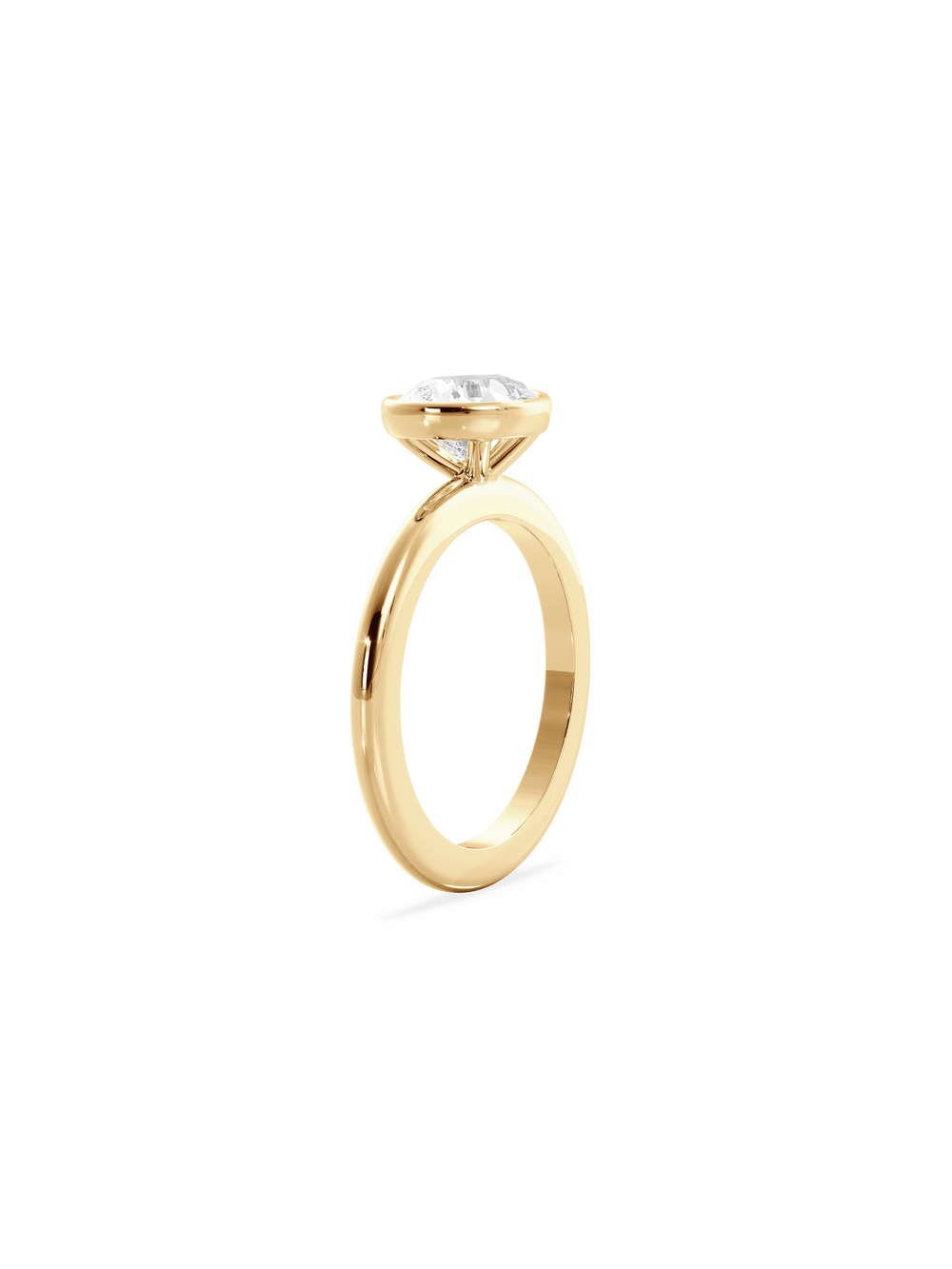 Pear Signature Bezel Solitaire Ring - View 