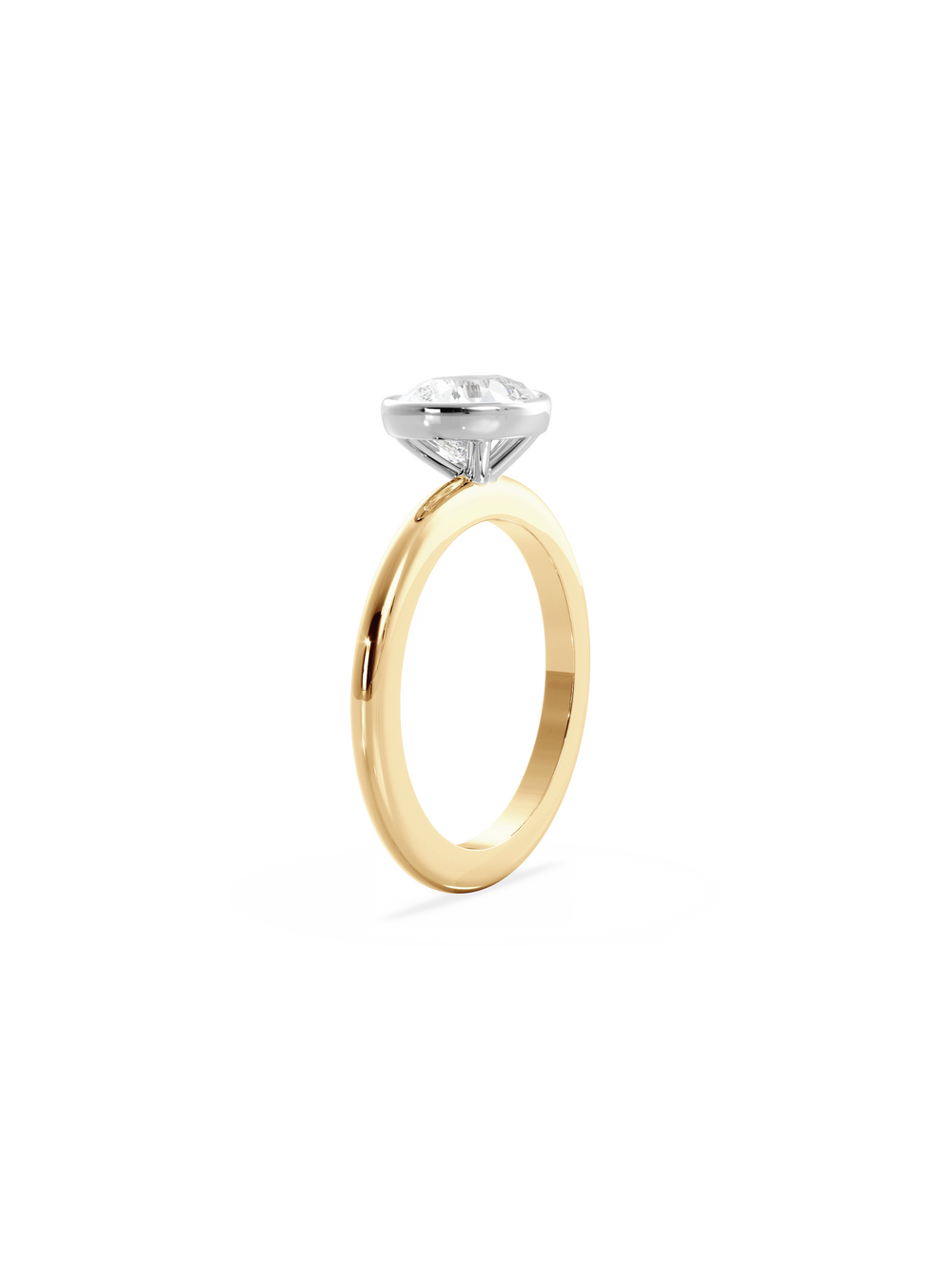 Pear Signature Bezel Solitaire Ring - View 
