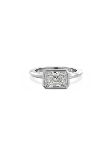 Radiant Signature Bezel Solitaire Ring
