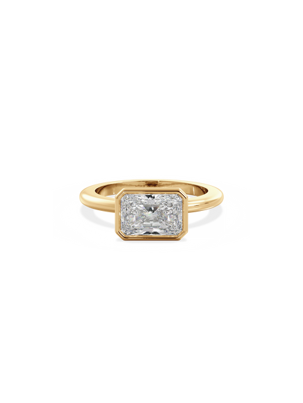 Radiant Signature Bezel Solitaire Ring
