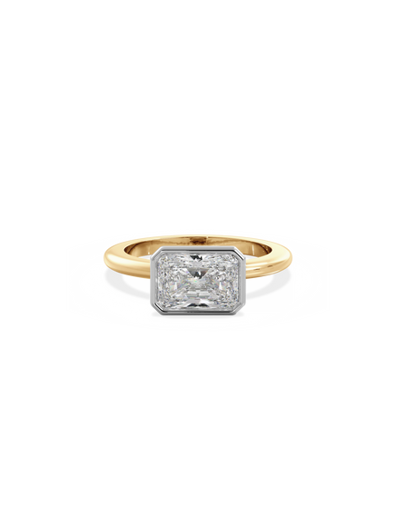 Radiant Signature Bezel Solitaire Ring