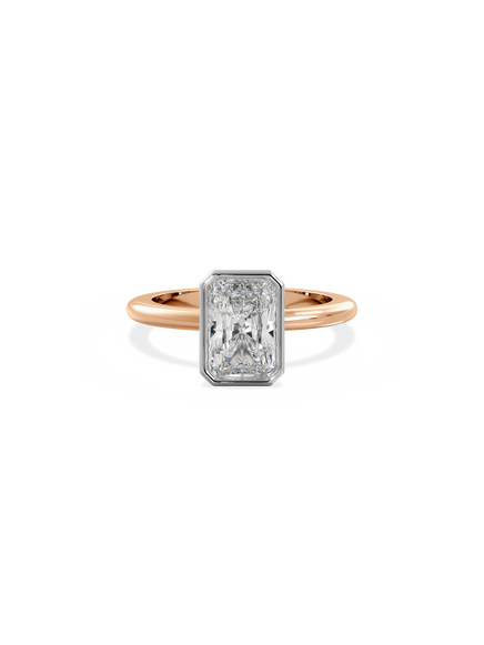Radiant Signature Bezel Solitaire Ring