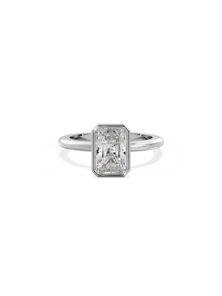 Radiant Signature Bezel Solitaire Ring