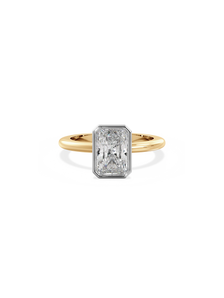 Radiant Signature Bezel Solitaire Ring