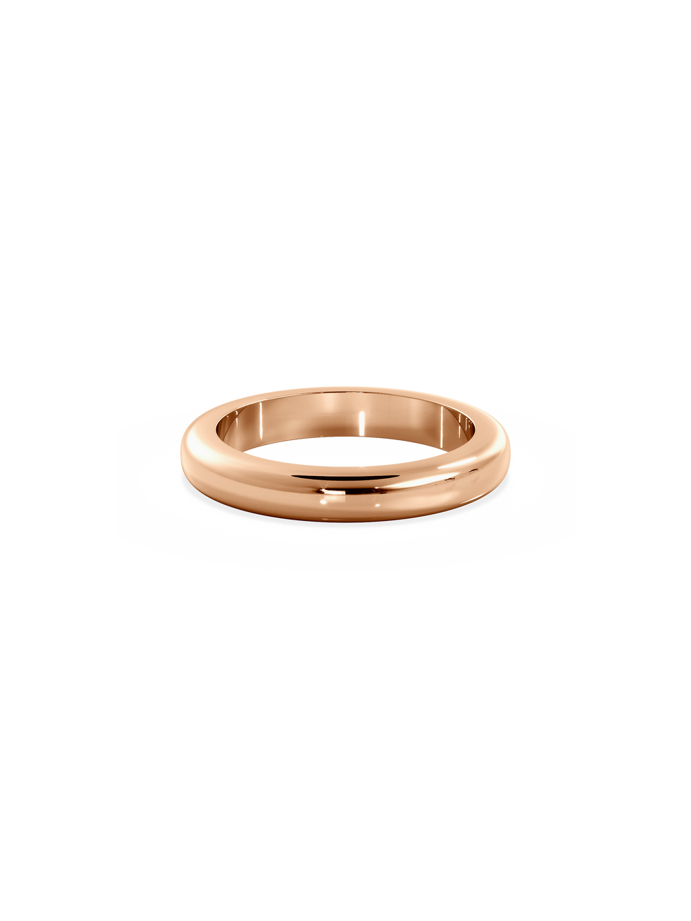 Half Round Signature Plain Ring - View 