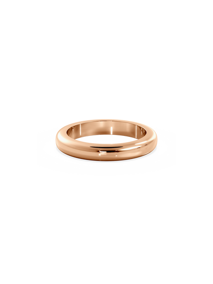 Half Round Signature Plain Ring
