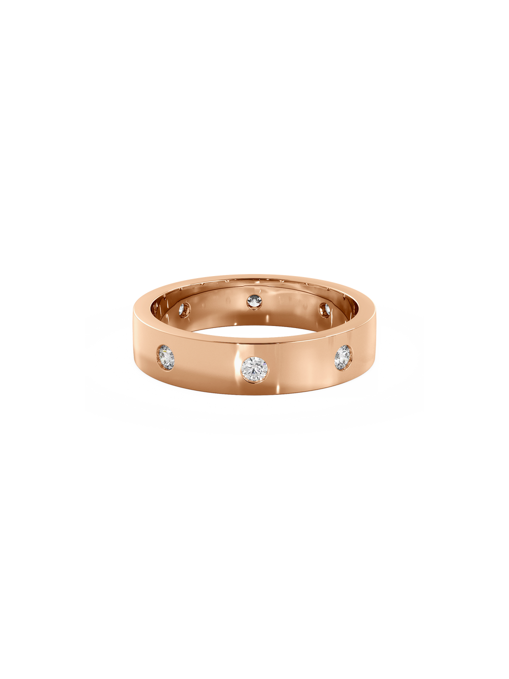 Round Inlay Cuff Ring