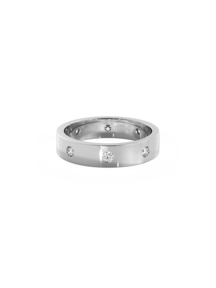 Round Inlay Cuff Ring