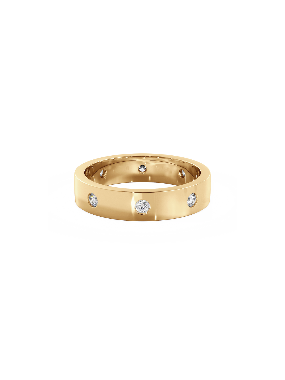 Round Inlay Cuff Ring