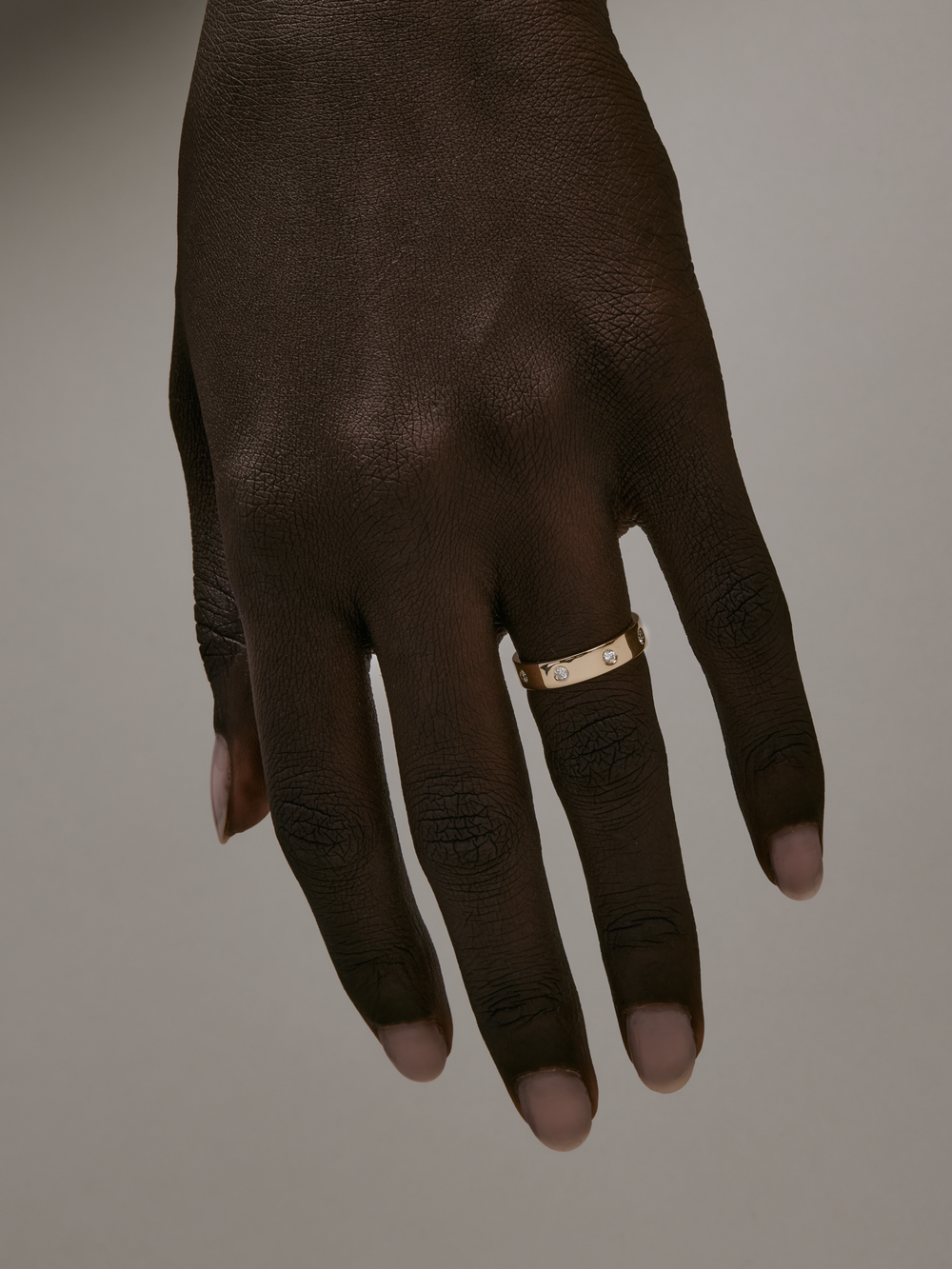 Round Inlay Cuff Ring