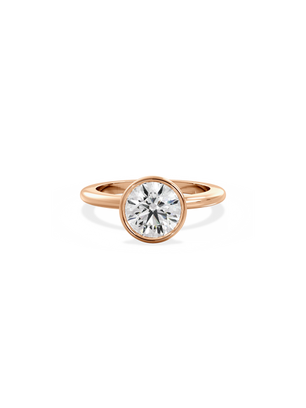 Round Signature Bezel Solitaire Ring