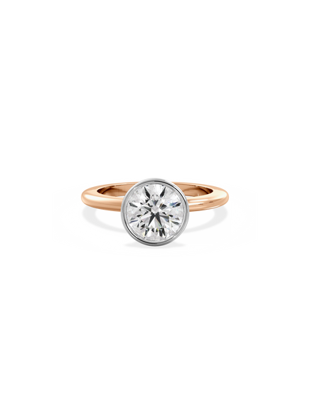 Round Signature Bezel Solitaire Ring