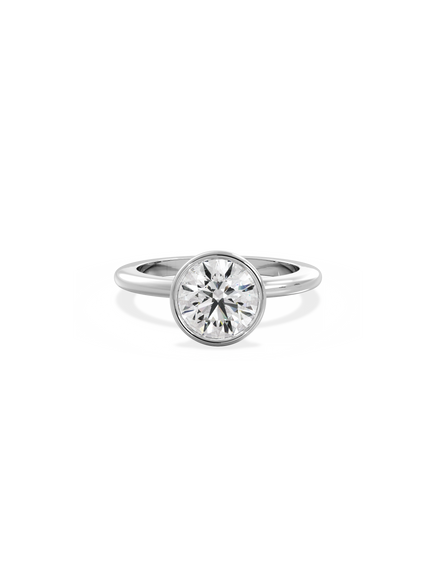Round Signature Bezel Solitaire Ring