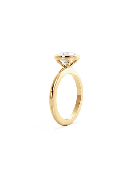 Round Signature Bezel Solitaire Ring